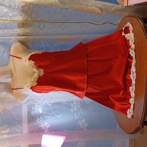 Victoria's Secret vintage 90s cherry red slip set